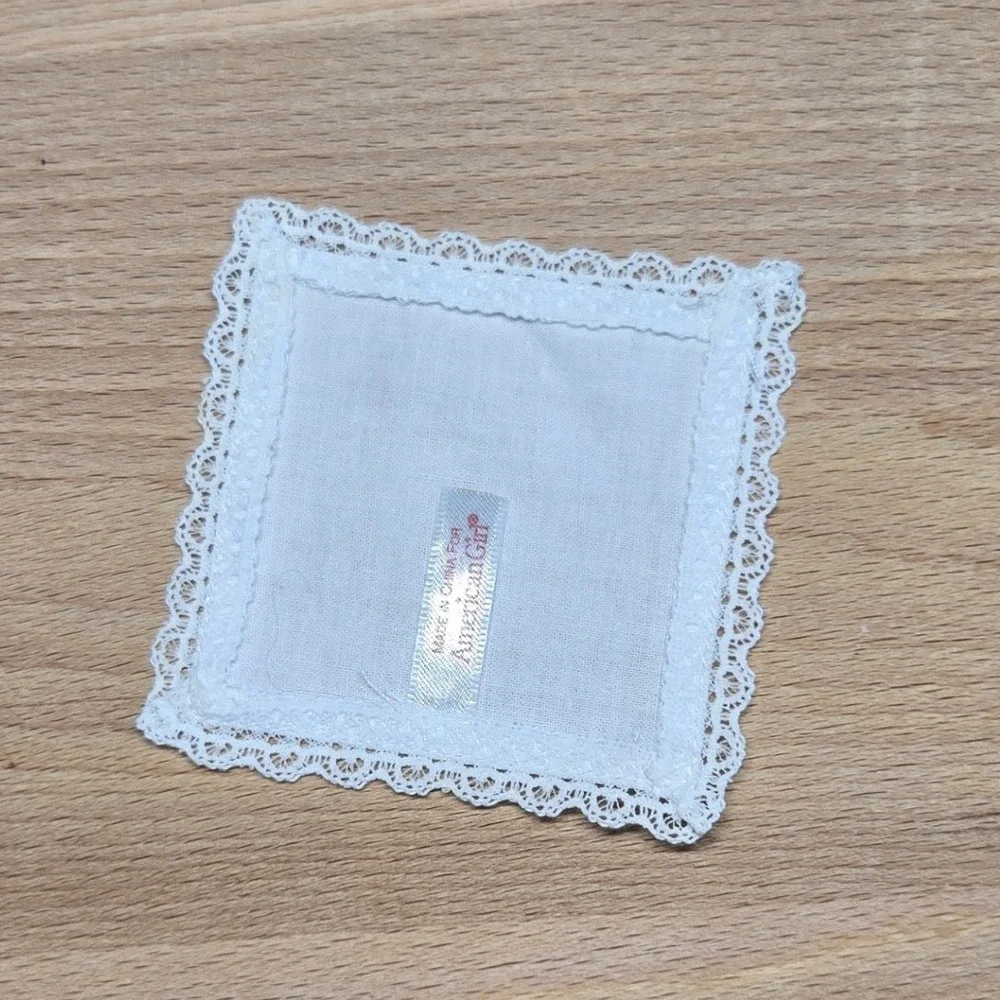 American Girl Felicity Historical Meet Accessories White Lace Handkerchief Hanky